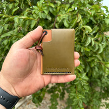 Load image into Gallery viewer, The Moab Minimalist Wallet Olive/Tan v1 NON Velcro